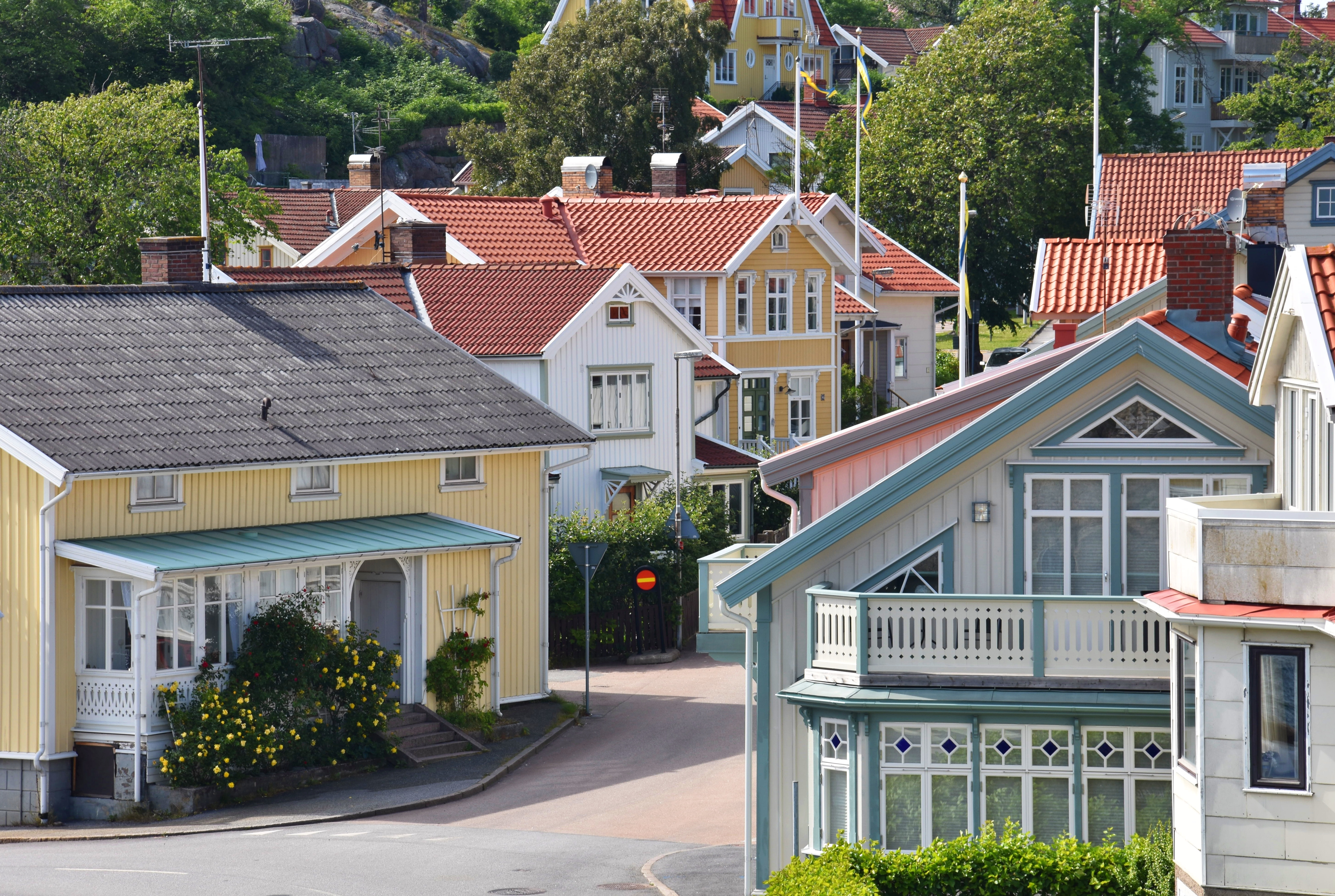 Vy över Lysekil, kommunen med högst genomsnittlig budpremie i Bjurfors analys av Boolis bostadsstatistik.